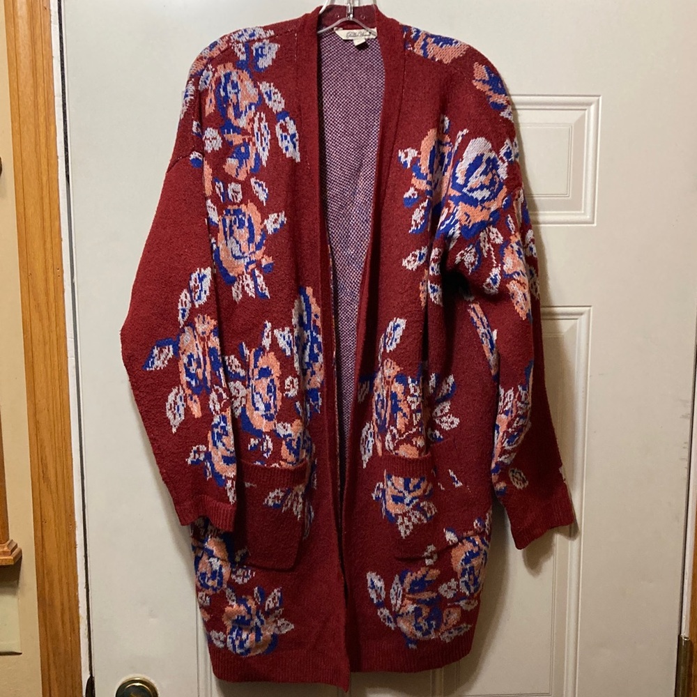 Pioneer Woman Floral Knit Open Cardigan Sweater XXL